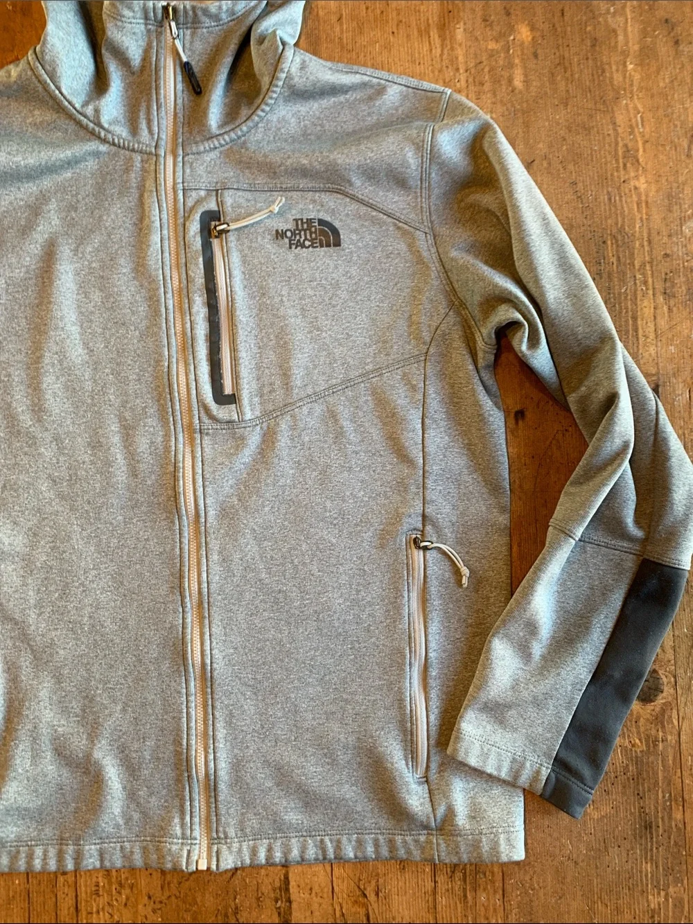The North Face Men's Heather Gray Hooded Softshell Jacket